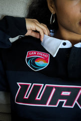 San Diego Wave FC Rugby Polo - Black / Navy