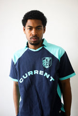 Kansas City Current Color Block Polo - Storm / Teal