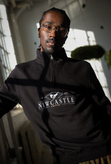 Newcastle United Vintage Quarter Zip - Black
