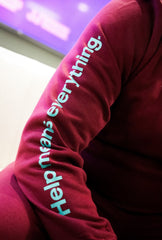 Kids Help Phone Help Means Everything Crewneck - Maroon