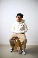 P/C x SmileyWorld Be Kind To Your Mind & Others Youth Heavyweight Hoodie - Ivory