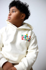 P/C x SmileyWorld Be Kind To Your Mind & Others Youth Heavyweight Hoodie - Ivory