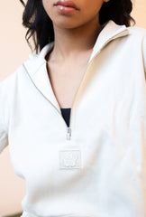 Toronto Maple Leafs Womens Half Zip - Ivory