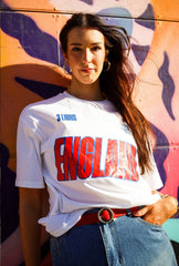 England Tri Logo T-Shirt - White