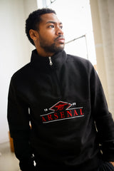 Arsenal F.C. Quarter Zip - Black