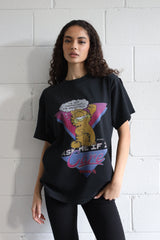 Vintage Garfield Ask Me If I Care Pigment Dye Heavyweight T-Shirt - Black