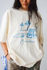 Barcelona Summer Heavyweight T-Shirt - Ivory