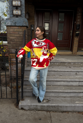 Travis Kelce Oversized Knit Sweater - Red
