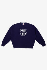 FC Barcelona Oversized Knit Sweater - Navy