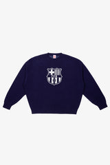 FC Barcelona Oversized Knit Sweater - Navy