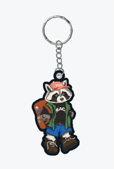 Trash Teddy Summer Vacation: Hiking Teddy Keychain - Multicolour