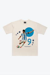 Argentina Julian Alvarez Heavyweight T-Shirt - Ivory