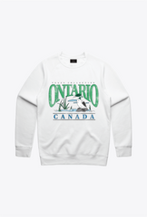 Ontario Loon Vintage Crewneck - White