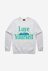 Love Yourself Cookie Monster Crewneck - Ash