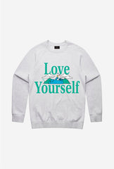 Love Yourself Cookie Monster Crewneck - Ash