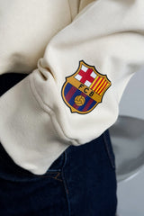 FC Barcelona Collegiate Quarter Zip - Ivory