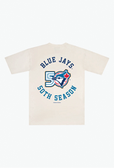 Toronto Blue Jays 50th Season Heavyweight T-Shirt - Ivory