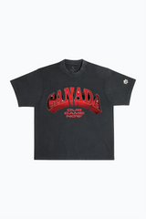 Canada Soccer Heavyweight Garment Dyed T-Shirt - Black