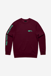 Kids Help Phone Help Means Everything Crewneck - Maroon
