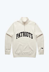 New England Patriots Collegiate Quarter Zip - Ivory
