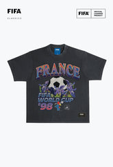 FIFA World Cup 1998⢠France Photorealistic Heavyweight Garment Dyed T-Shirt - Black