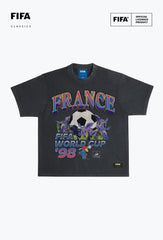 FIFA World Cup 1998⢠France Photorealistic Heavyweight Garment Dyed T-Shirt - Black