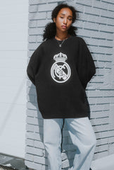 Real Madrid Oversized Knit Sweater - Black