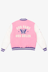 Barbie x PWHL Letterman Jacket - Pink / Ivory