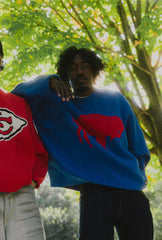 Buffalo Bills Retro Oversized Knit Sweater - Royal