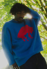 Buffalo Bills Retro Oversized Knit Sweater - Royal