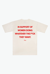 In Support of Women Heavyweight T-Shirt - Ivory