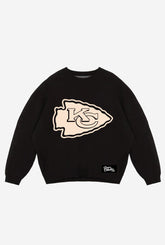 Kansas City Chiefs Oversized Knit Sweater - Black