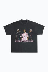Luis Suárez Vintage Heavyweight Garment Dyed T-Shirt - Black