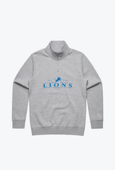 Detroit Lions Quarter Zip - Grey