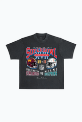 Super Bowl XVII: Washington Commanders vs Miami Dolphins Garment Dyed Heavyweight T-Shirt - Black