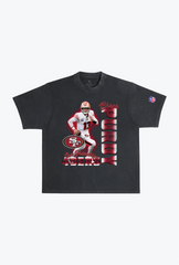 Brock Purdy Garment Dyed Heavyweight T-Shirt - Black