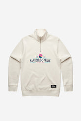San Diego Wave FC Vintage Quarter Zip - Ivory