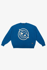 Vancouver Goldeneyes Logo Oversized Knit Sweater - Pacific Blue