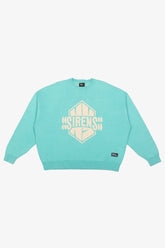 New York Sirens Logo Oversized Knit Sweater - Teal