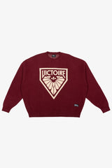 Montréal Victoire Logo Oversized Knit Sweater - Maroon