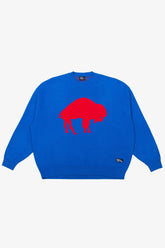 Buffalo Bills Retro Oversized Knit Sweater - Royal