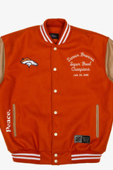 Super Bowl 1998 Denver Broncos vs. Green Bay Packers Varsity Jacket - Orange