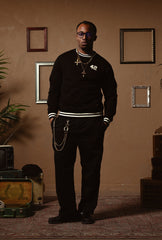 P/C x Jackie Robinson Ribbed Heavyweight Crewneck - Black