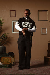 P/C x Jackie Robinson Heavyweight V-Neck T-Shirt - Black