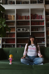 Polly Pocket⢠x P/C Little Things Cropped Raglan - White/Pink