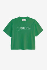 Peace Basics Cropped T-Shirt - Green