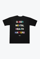 Queer Mental Health Matters Heavyweight T-Shirt - Black