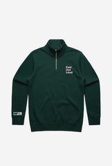 Kids Help Phone Feel Out Loud Quarter Zip - Forest Green