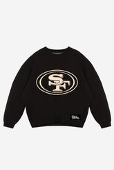 San Francisco 49ers Oversized Knit Sweater - Black
