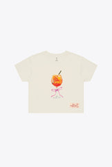 Aperol Spritz Club Women's Cropped T-Shirt - Ivory